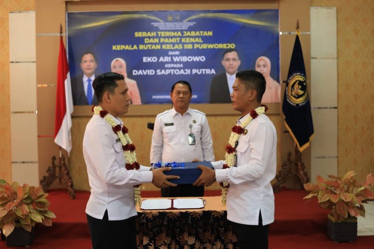 Sertijab Kepala Rutan Kelas IIB Purworejo, Kepala Lama Eko Ari Wibowo Diganti David Saptoaji Putra