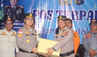 Kapolres bengkalis Cek Pos Terpadu Pelabuhan Roro Air Putih Kec. Bengkalis dalam Rangka Ops Lilin Lancang Kuning 2025*